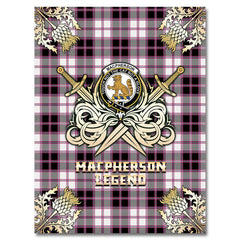 MacPherson Hunting Modern Tartan Gold Courage Symbol Blanket