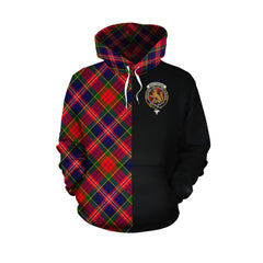 MacPherson Modern Tartan Hoodie Half of Me - Cross Style