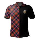 MacPherson Modern Tartan Polo Shirt Half of Me - Cross Style