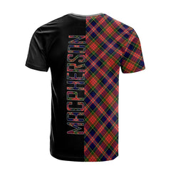 MacPherson Modern Tartan T-Shirt Half of Me - Cross Style