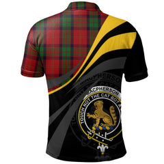 MacPherson of Cluny Tartan Polo Shirt - Royal Coat Of Arms Style