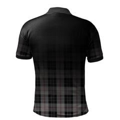 MacPherson of Cluny Black and White Tartan Polo Shirt - Alba Celtic Style