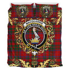 MacQuarrie 03 Tartan Crest Bedding Set - Golden Thistle Style