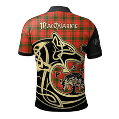 MacQuarrie Modern Tartan Polo Shirt Viking Wolf