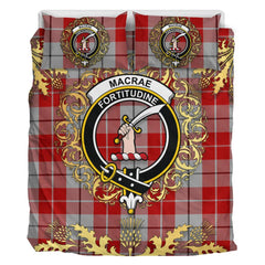 MacRae of Conchra 02 Tartan Crest Bedding Set - Golden Thistle Style
