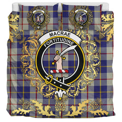 MacRae of Conchra 03 Tartan Crest Bedding Set - Golden Thistle Style