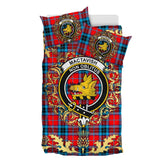 MacTavish Modern Tartan Crest Bedding Set - Golden Thistle Style