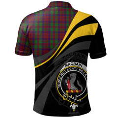 Macbain of Tomatin Tartan Polo Shirt - Royal Coat Of Arms Style