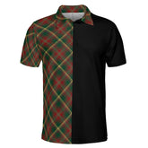 Maple Leaf Tartan Polo Shirt Half of Me - Cross Style