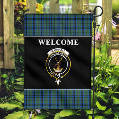 Marshall Tartan Crest Black Garden Flag
