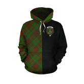 Maxwell Hunting Tartan Hoodie Half of Me - Cross Style