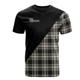 Menzies Black & White Ancient Tartan - Military T-Shirt