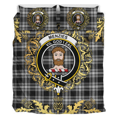 Menzies 03 Tartan Crest Bedding Set - Golden Thistle Style