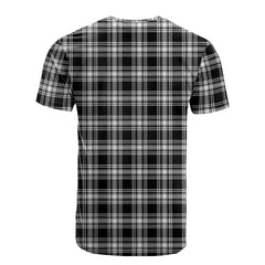 Menzies Black _ White Modern Tartan T-Shirt