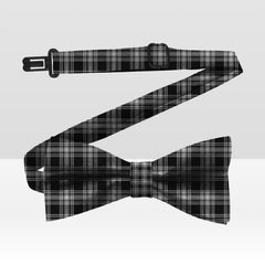 Menzies Black And White Modern Tartan Bow Tie