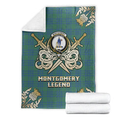 Montgomery Ancient Tartan Gold Courage Symbol Blanket