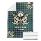 Morrison Ancient Tartan Gold Courage Symbol Blanket