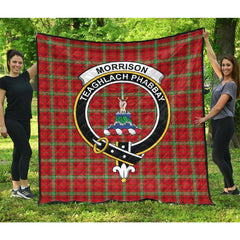 Morrison Red Modern Tartan Quilt
