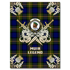 Muir Tartan Gold Courage Symbol Blanket