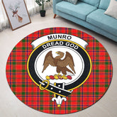 Munro Modern Tartan Crest Round Rug