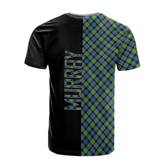 Murray of Atholl Ancient Tartan T-Shirt Half of Me - Cross Style