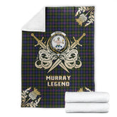 Murray of Atholl Modern Tartan Gold Courage Symbol Blanket