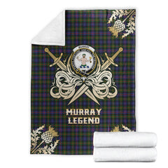 Murray of Atholl Modern Tartan Gold Courage Symbol Blanket