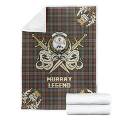 Murray of Atholl Weathered Tartan Gold Courage Symbol Blanket