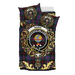 Nairn Tartan Crest Bedding Set - Golden Thistle Style