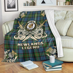 Newlands of Lauriston Tartan Gold Courage Symbol Blanket