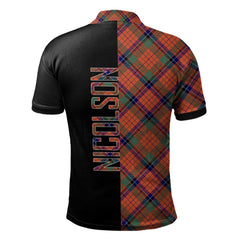 Nicolson Ancient Tartan Polo Shirt Half of Me - Cross Style