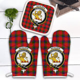 Nicolson Modern Tartan Crest Oven Mitt And Pot Holder (2 Oven Mitts + 1 Pot Holder)