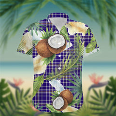 Ochterlony Tartan Hawaiian Shirt Hibiscus, Coconut, Parrot, Pineapple - Tropical Garden Shirt