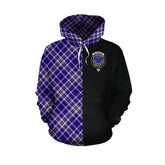 Ochterlony Tartan Hoodie Half of Me - Cross Style