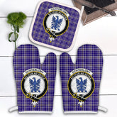 Ochterlony Tartan Crest Oven Mitt And Pot Holder (2 Oven Mitts + 1 Pot Holder)