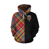 Ogilvie of Airlie Ancient Tartan Hoodie Half of Me - Cross Style