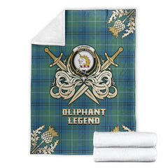 Oliphant Ancient Tartan Gold Courage Symbol Blanket