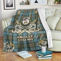 Paisley Tartan Gold Courage Symbol Blanket