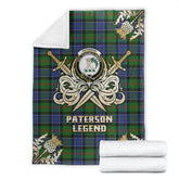 Paterson Tartan Gold Courage Symbol Blanket