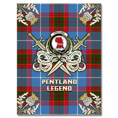 Pentland Tartan Gold Courage Symbol Blanket