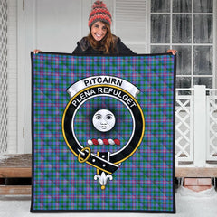 Pitcairn Hunting Tartan Crest Quilt