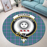 Pitcairn Hunting Tartan Crest Round Rug