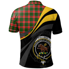 Pollock Modern Tartan Polo Shirt - Royal Coat Of Arms Style