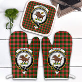 Pollock Modern Tartan Crest Oven Mitt And Pot Holder (2 Oven Mitts + 1 Pot Holder)