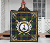 Ferguson Tartan Crest Premium Quilt - Celtic Thistle Style