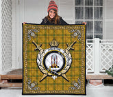 Houston Tartan Crest Premium Quilt - Celtic Thistle Style
