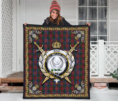 Kidd Tartan Crest Premium Quilt - Celtic Thistle Style