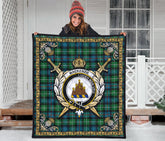 MacKenzie Ancient Tartan Crest Premium Quilt - Celtic Thistle Style