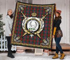 Kidd Tartan Crest Premium Quilt - Celtic Thistle Style