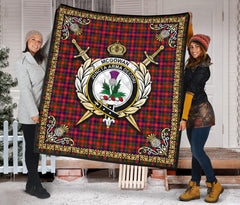 McGowan Tartan Crest Premium Quilt - Celtic Thistle Style